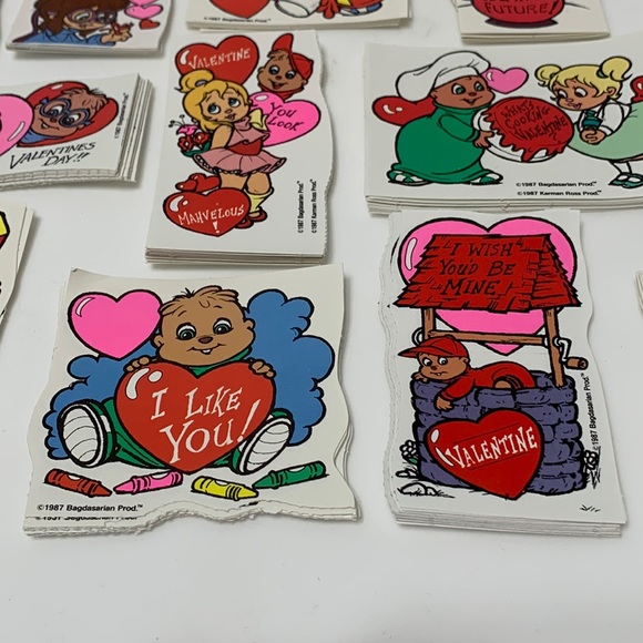 Alvin And The Chipmunks Valentines cards ephemera vintage - Picture 6 of 14